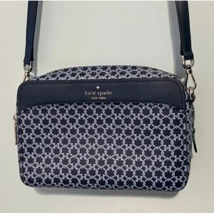 kate spade Navy and White Geo Pattern Crossbody